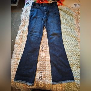 Democracy"Ab"solution Dark Indigo HighRise Itty Bitty Bootcut Jean size 8